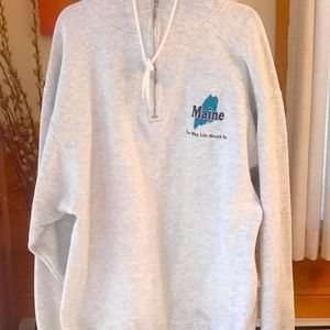 “Maine The Way Life Should Be” Hoodie. Premium 88/12 cotton/poly blend. Size L.